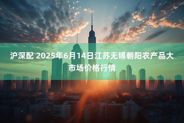 沪深配 2025年6月14日江苏无锡朝阳农产品大市场价格行情